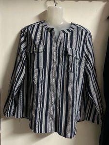 Striped Button-Up Shirt