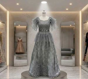 Grey Embroidered Lehenga Choli