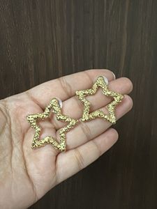Textured Star Earrings