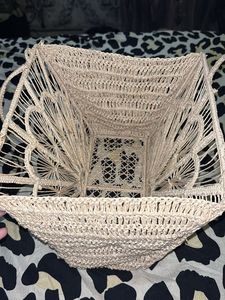 Woven Clutch with Fan Design