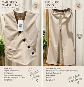 Chic Beige Co-ord Set - Waistcoat &amp; Pants