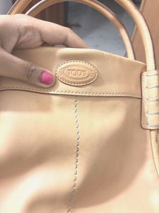 Classic Beige Leather Handbag