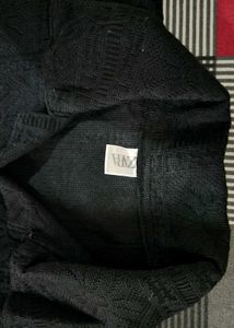 Black women's short length shirt