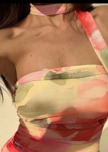 Floral Tube Top with scarf