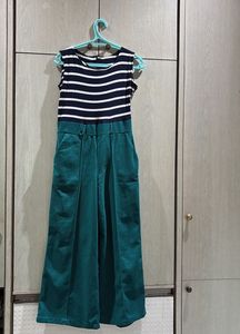Striped Jumpsuit with Wide Legs