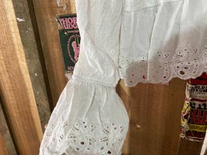 Chic White Eyelet Blouse