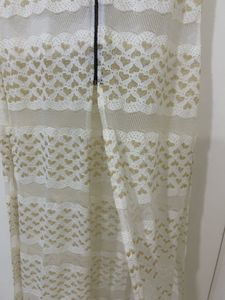 Sequins White &amp; Gold Kurta