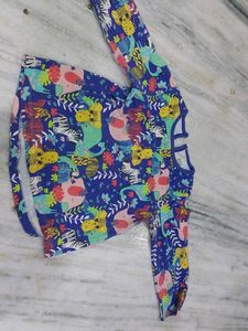 Cute Animal Print Kids' Pajama Set