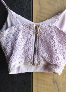 Lavender Lace Crop Top