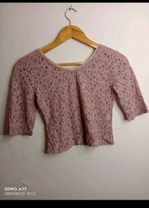 Elegant Lace Crop Blouse