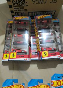 HOTWHEELS FERRARI 5 CAR PACK 1 SET