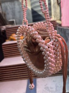 Elegant Pearl Beaded Clutch Bag