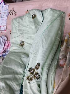 Elegant Pastel Green Saree