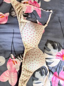 Cute Star Print Padded Bra