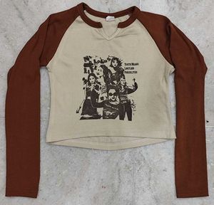 Vintage Graphic Print Long Sleeve Top