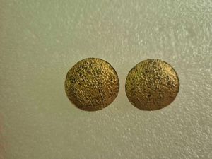 Textured Gold Tone Stud Earrings - Unused