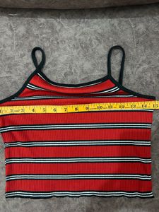 Red Striped Camisole Top