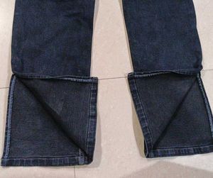 Dark Wash Split Hem Wide Leg Jeans