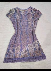 vintage Elegant Lace Overlay Dress