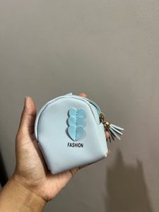Cute Blue Coin Pouch with Tassel