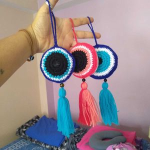 Set of 2 Handmade Evil Eye Charms(Choose color)