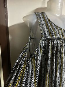 Boho Print Cold Shoulder Tunic Top