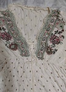 Boho Embroidered Cotton Kurta frock