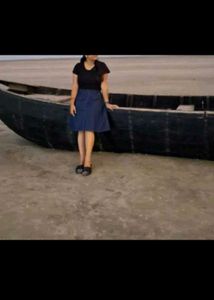 Classic Dark Wash Denim Skirt