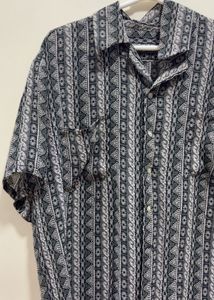 Retro Geo Print Short Sleeve Shirt