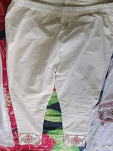 Cream Embroidered Palazzos