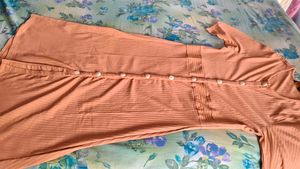 combo of a coral nd burgandy dress