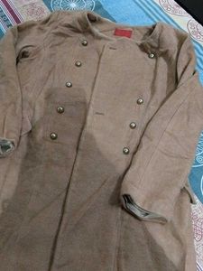 Stylish Tan Double-Breasted Coat