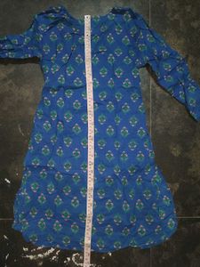 💙 Beautiful Blue Printed Kurta – Worn Only Twice!
