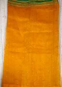 Pure Chanderi Silk Saree Yellow