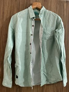 Mint Green Button-Up Shirt