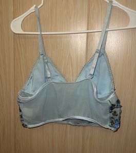 Light Blue Embroidered Bralette Top