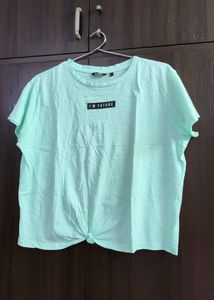 Mint Green T-Shirt with "I'M FUTURE" Graphic