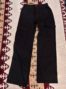 black cargo baggy pants for women