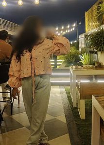 Stylish Pink Heart Print Top