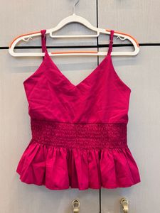 V-Neck Smocked Ruffle Top