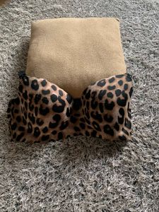 Leopard Print Strapless Bra