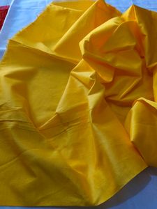 Yellow Cotton Silk Fabric
