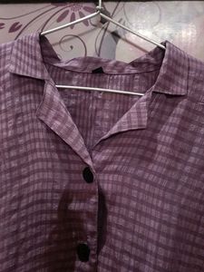 Women's Plaid Button-Up Shirt