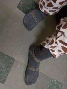Grey Striped Socks