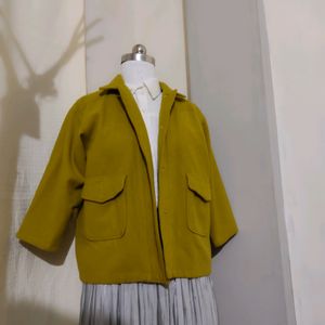 Olive Green Cropped Jacket