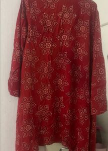 Fabindia Floral Print Mirror Work Shrug, Size