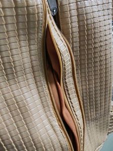 Stylish Textured Tan Hobo Bag