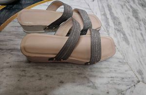 Sparkly Strap Flat Sandals