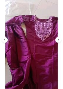 kurta pant set taffeta fabric