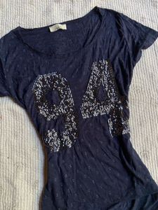 y2k Navy Sequin "94" T-Shirt